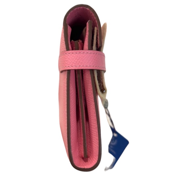 💗 𝐇𝐄𝐑𝐌𝐄𝐒 Kelly Long Wallet Rose Confetti Epsom Leather GHW 💗 - Picture 7 of 10